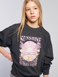 -Sweat oversize sunshine JONEN fille effet délavé
