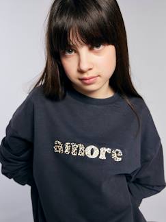-Sweat oversize inscription léopard  filleJONEN