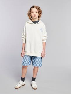 Garçon-Short-Bermuda motif damier forme loose