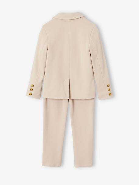 Ensemble céremonie chemise col Mao, veste et pantalon garçon beige+bleu ciel+vert d'eau - vertbaudet enfant 