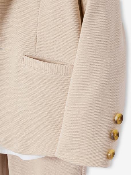 Ensemble céremonie chemise col Mao, veste et pantalon garçon beige+bleu ciel+vert d'eau - vertbaudet enfant 