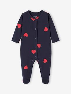 Baby-Pyjama,  overpyjama-Fluwelen slaapzak "Mon coeur" ENVIE DE FRAISE