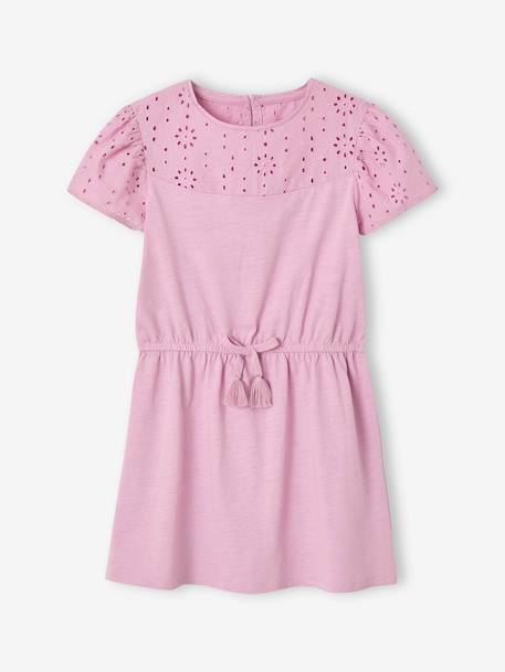 Fille-Robe détails en broderie anglaise fille