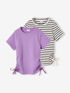 -Lot 2 tee-shirts à liens coulissants fille JONEN