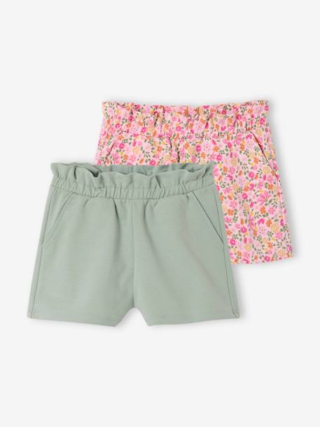 Fille-Lot de 2 shorts fille