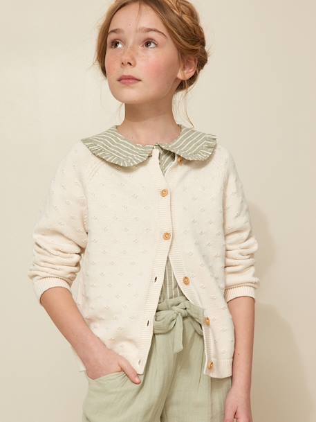 Fille-Cardigan fille points fantaisie