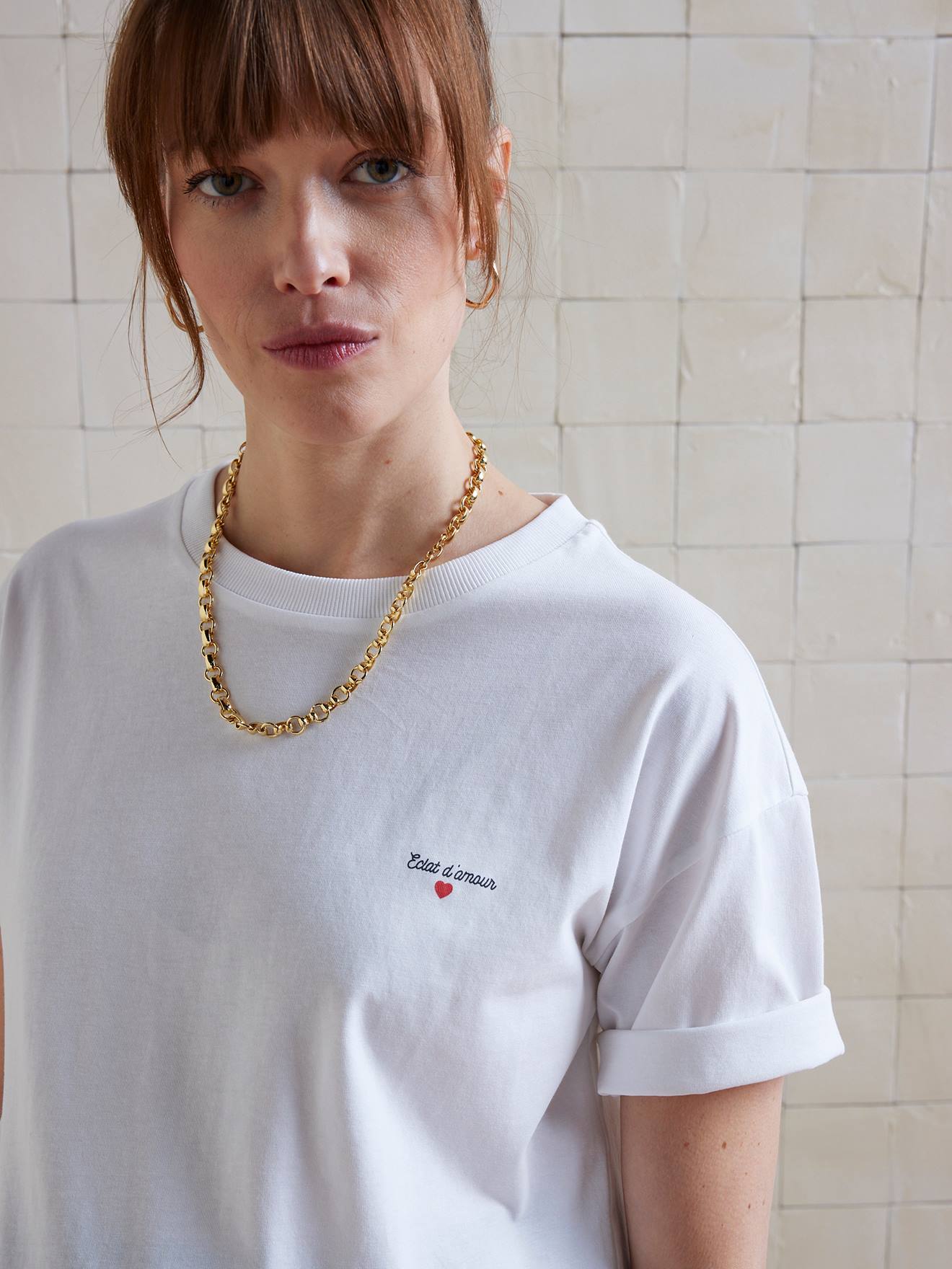 Vertbaudet Effen Zwangerschapsshirt Van Katoen Wit