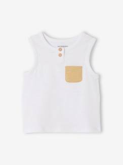 Bébé-T-shirt, sous-pull-Débardeur bébé poche contrastée