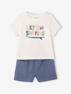 Bébé-Short-Ensemble T-shirt imprimé + short bébé