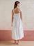 Robe fines bretelles gaze de coton grossesse et allaitement blanc+Bleu - vertbaudet enfant 