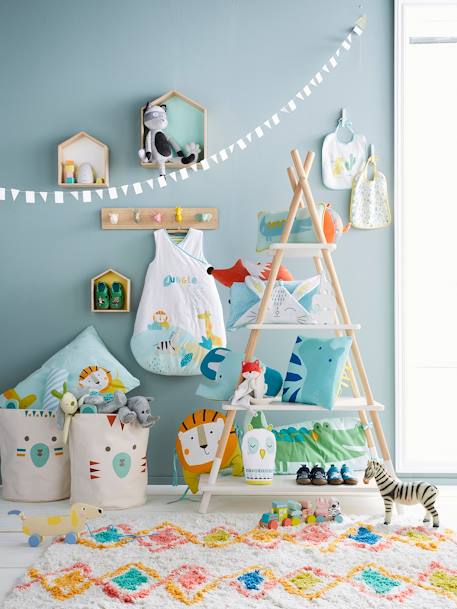 Set van 3 rekjes huizenmodel HOUT/VEELKLEURIG - vertbaudet enfant 