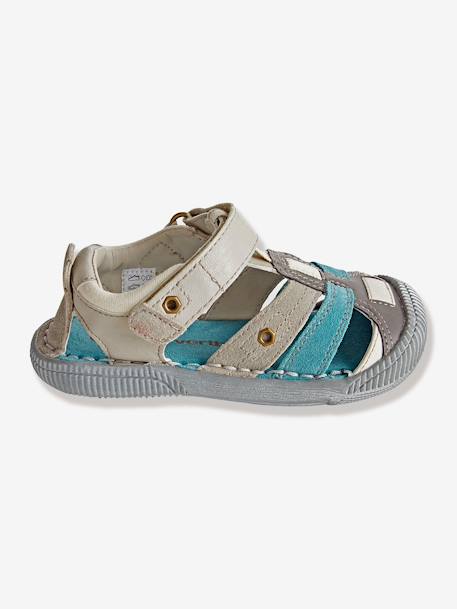 Sandales garçon spécial maternelle GRIS+MARINE - vertbaudet enfant 