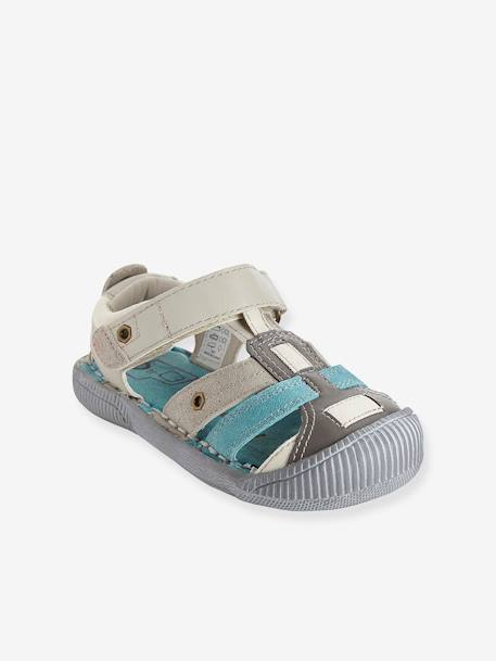 Sandales garçon spécial maternelle GRIS+MARINE - vertbaudet enfant 