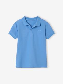 Polo garçon manches courtes broderie poitrine   - vertbaudet enfant