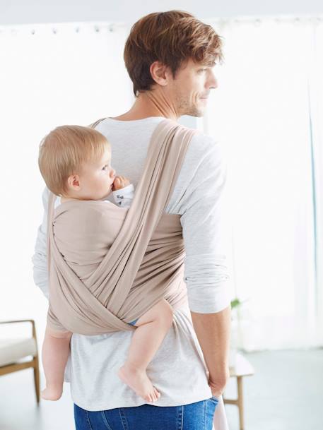 Draagdoek VERTBAUDET Beige+GRIJS CHINE PUCE - vertbaudet enfant 