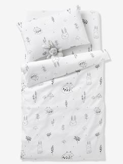 Drap Housse Bebe Foret Magique Oeko Tex Blanc Noir Linge De Maison Et Decoration