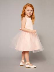 Robe de cérémonie fille en satin et tulle  - vertbaudet enfant 