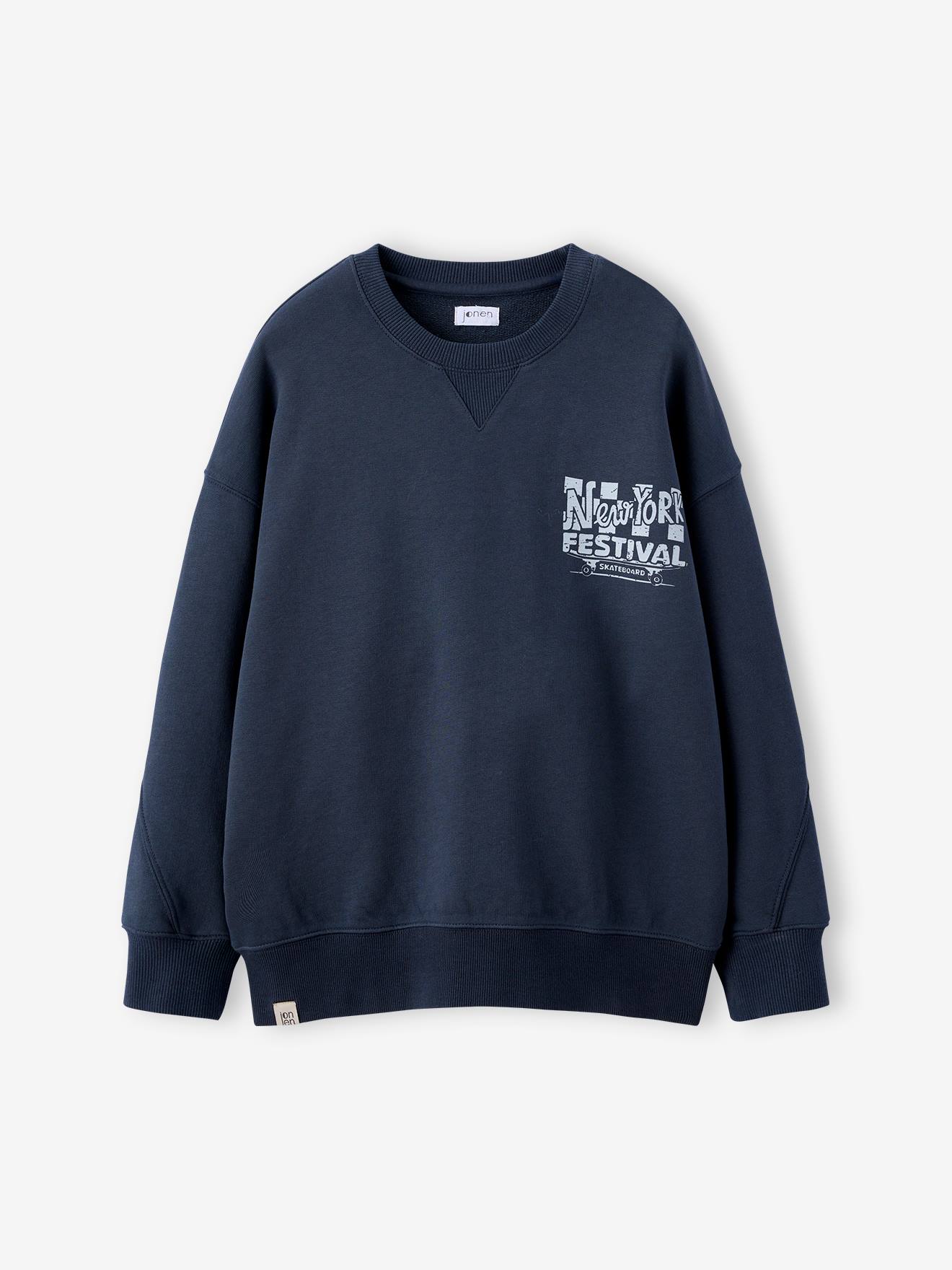 Losse Sweater Met Een Verbleekte Look Jonen Zwart