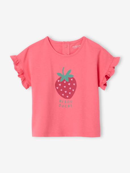 Bébé-T-shirt manches volantées bébé motif fruit