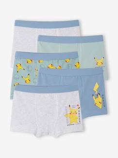 Jongens-Ondergoed-Slipje, boxershort-Set van 5 boxers POKEMON® Pikachu