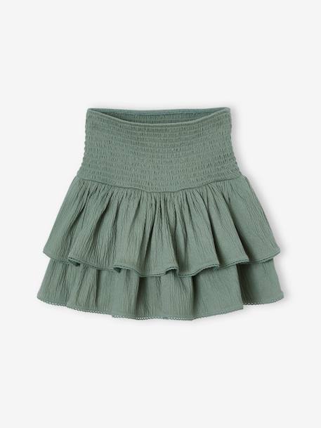 Fille-Jupe à volants taille smockée fille