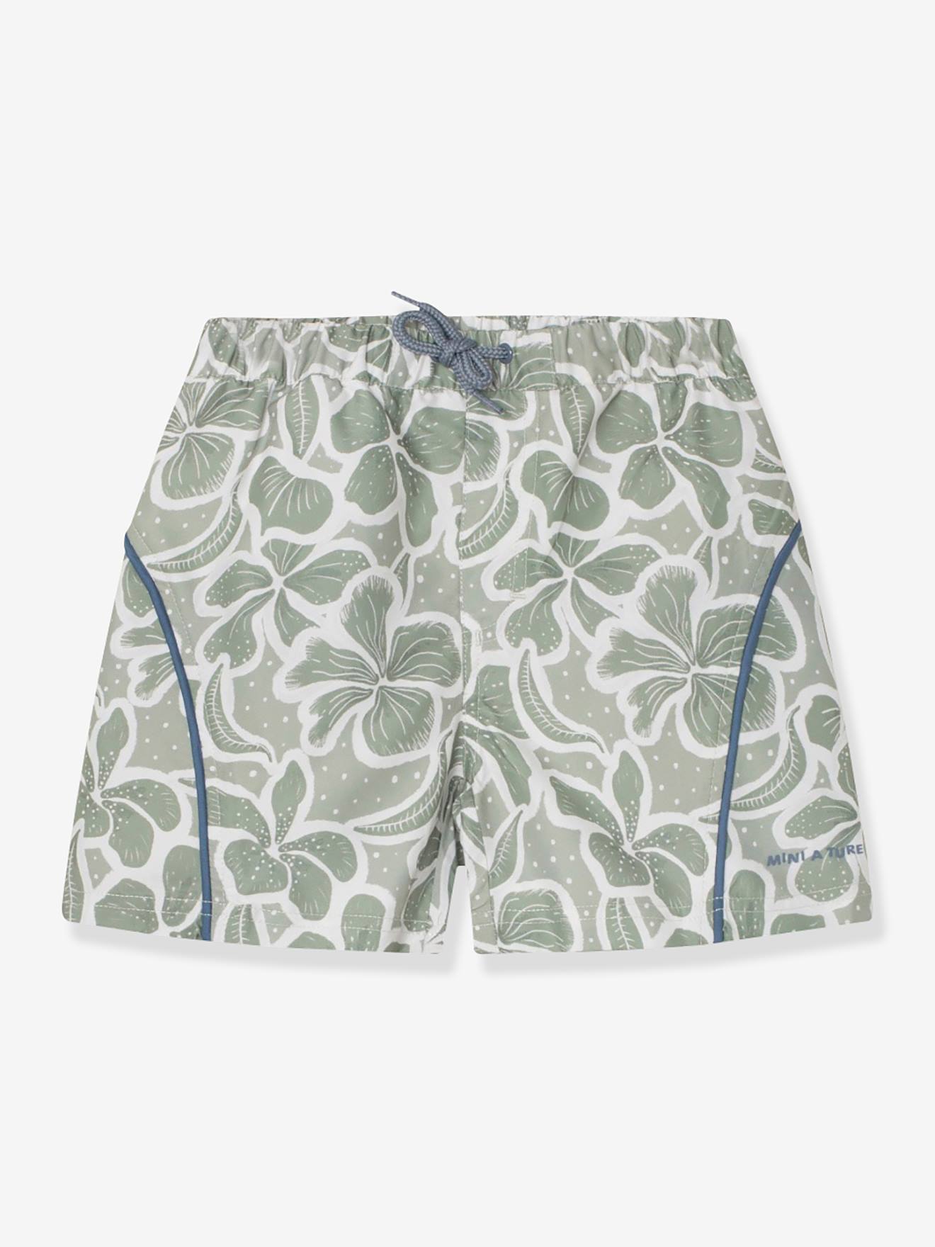 Zwemshort Met Print Voor Jongens Matmaki Mini A Ture Groen, Bedrukt