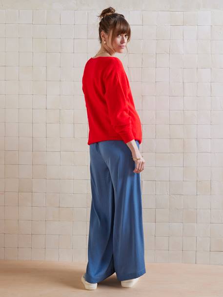 Pantalon fluide et large de grossesse bleu jean+noir+olive - vertbaudet enfant 
