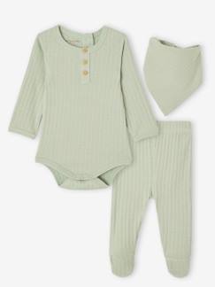 Bébé-Ensemble-Ensemble body + legging + foulard bébé