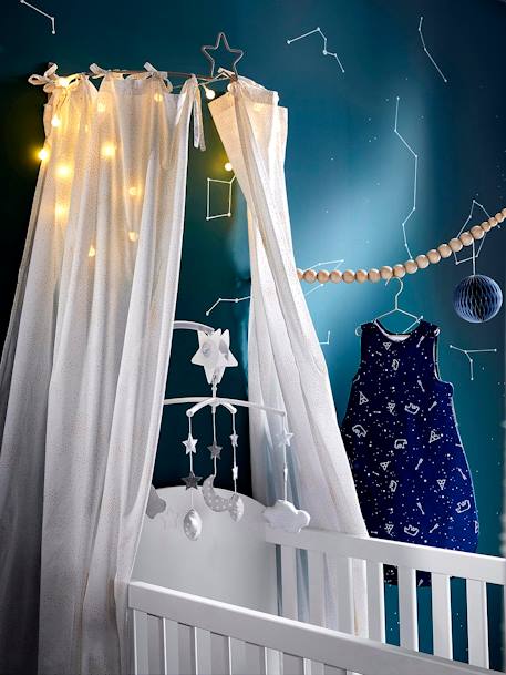 Rideau voilage pailleté Féérie BLANC / PAILLETTES - vertbaudet enfant 