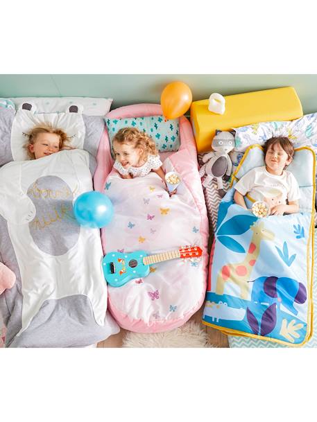 Readybed® slaapzak met geïntegreerd matras en hoofdeinde VLINDER LICHTROZE - vertbaudet enfant 