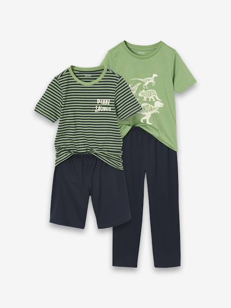 Garçon-Lot pyjama + pyjashort dino garçon