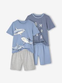 -Set van 2 pyjamabroeken voor jongens met haaimotief