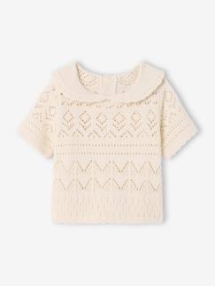 Baby-Trui, vest, sweater-Trui-Babytrui met gehaakte mouwen