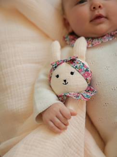 Doudou personnalisable en gaze de coton bio et tissu Liberty ENVIE DE FRAISE  - vertbaudet enfant