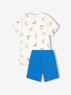 Garçon-Pyjama, surpyjama-Pyjamacourt enfant motifs surfeurs PETIT BATEAU
