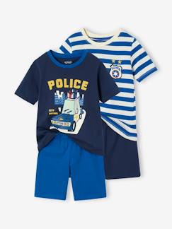 Garçon-Pyjama, surpyjama-Lot de 2 Pyjashorts Police Garçon