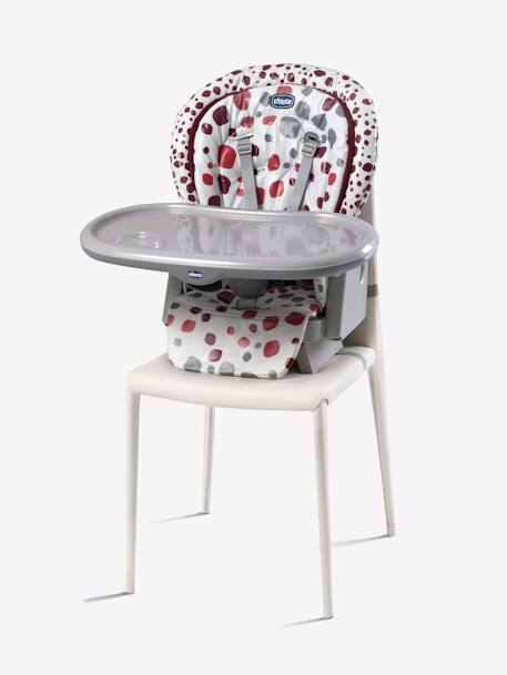 Chaise haute évolutive CHICCO Polly Progres5 Gris+Imprimé rouge - vertbaudet enfant 