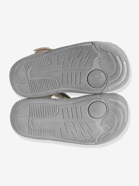 Leren sandalen, speciaal voor kleuterjongens LICHTGRIJS+MARINE - vertbaudet enfant 