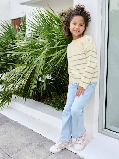 Fille-Pantalon-Tregging large fille en denim