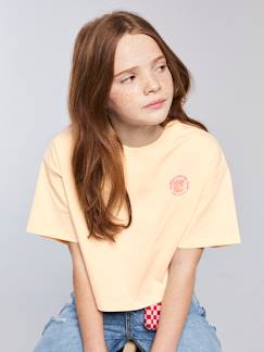 -T-shirt cropped grand motif dos fille JONEN