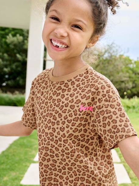 Fille-T-shirt fantaisie manches courtes fille