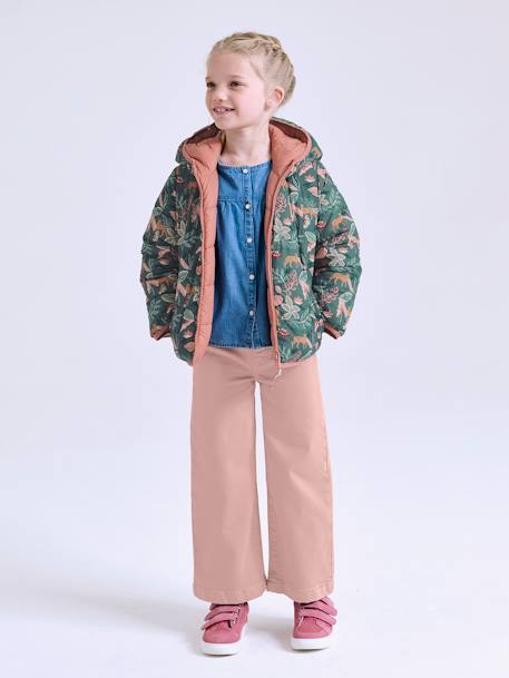Fille-Manteau, veste-Doudoune légère réversible fille