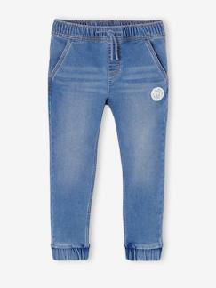 Garçon-Jean-Pantalon jogger en molleton effet denim facile à enfiler garçon