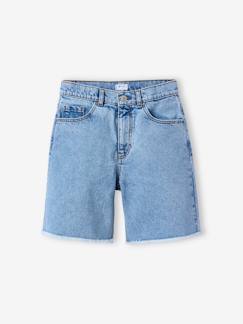 -Short long en jean fille bas effiloché JONEN