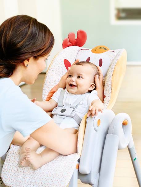 Chaise haute CHICCO Polly2Start HAPPY SILVER - vertbaudet enfant 