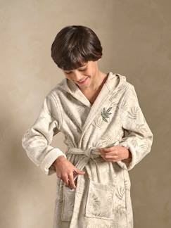 Garçon-Peignoir de bain-Peignoir de bain enfant personnalisable GREEN JUNGLE, avec coton recyclé
