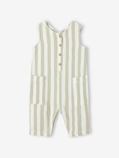 Gestripte katoenen baby romper  - vertbaudet enfant