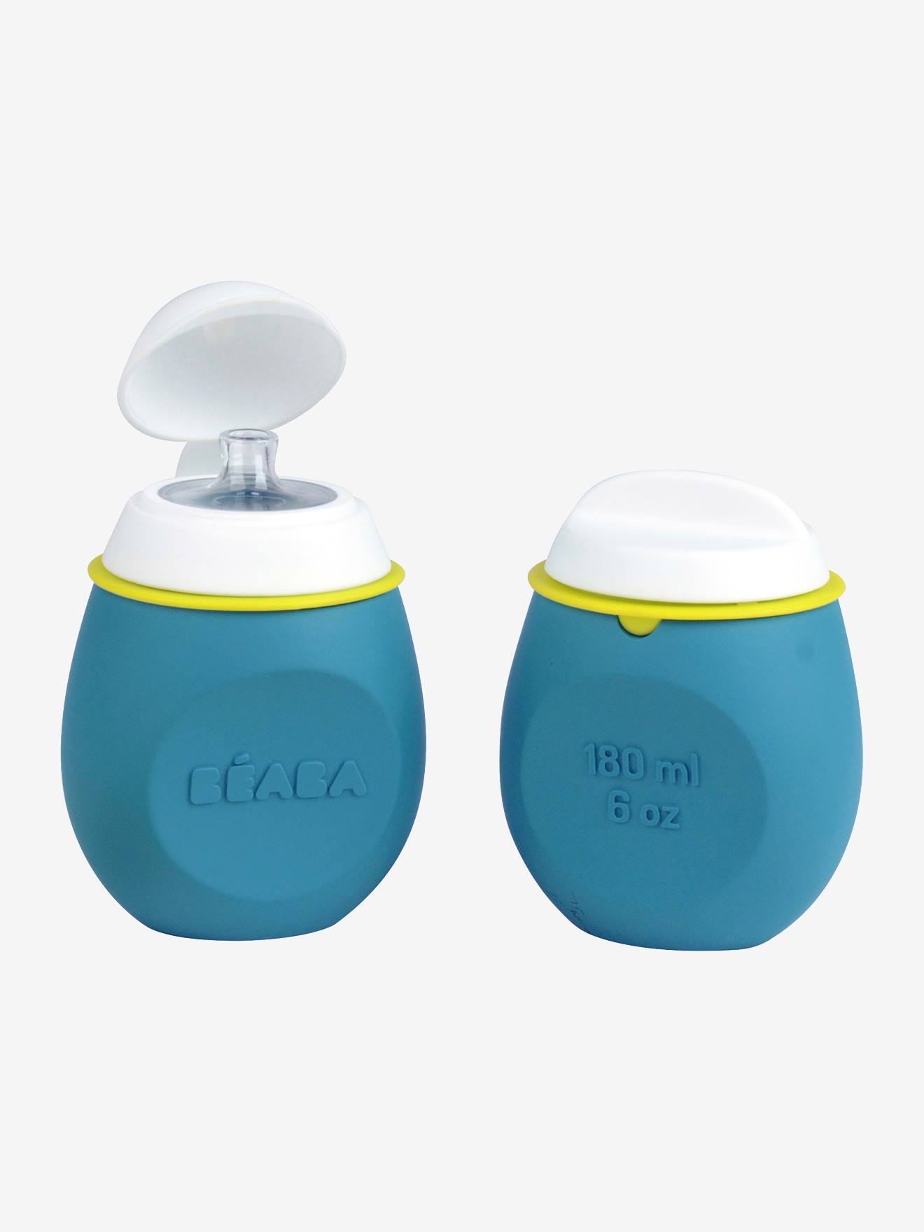 Lot De Gourdes Pour Compotes Beaba Babysqueez 2 En 1 Squeez Portion Blue Puericulture
