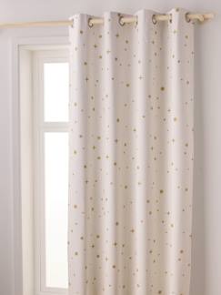 Linge de maison et décoration-Rideau à œillets occultant imprimé étoile