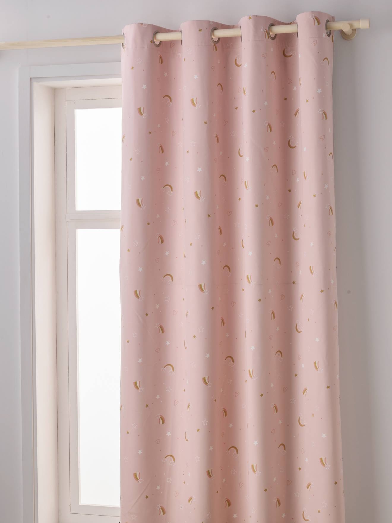 Vertbaudet Regenboog Glow-in-the-dark Gordijn Roze